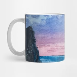 Ocean Sunrise Watercolor Painting Mug